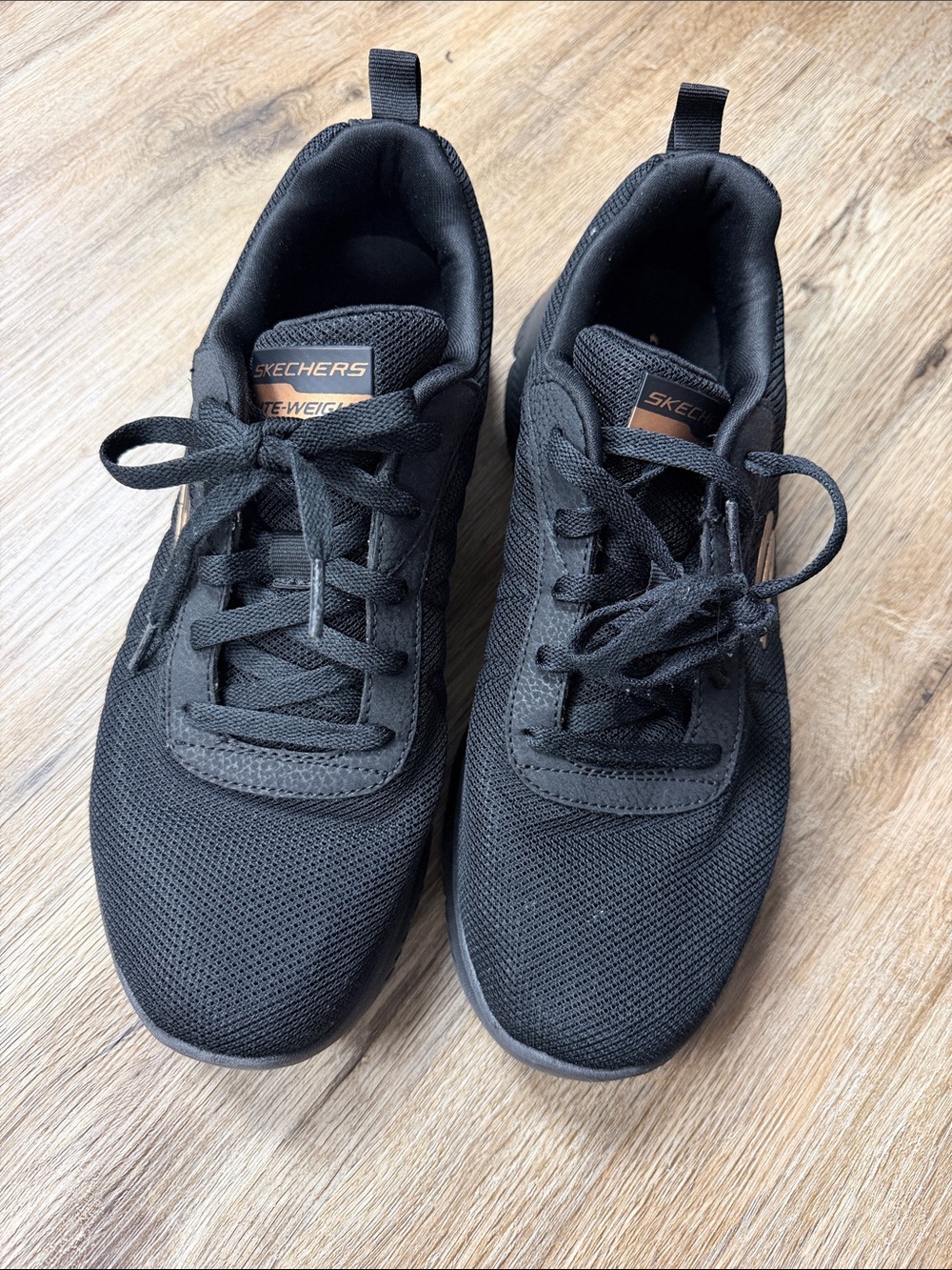 Skechers Men's Black Athletic Mesh Trainers